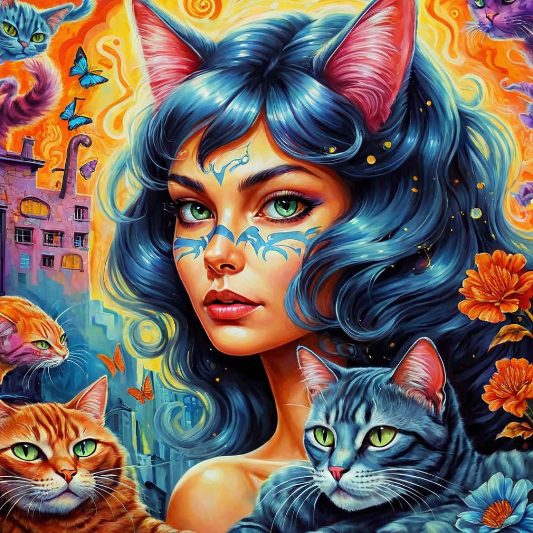 Cat Ladies Maya 10 Canvas Wall Art