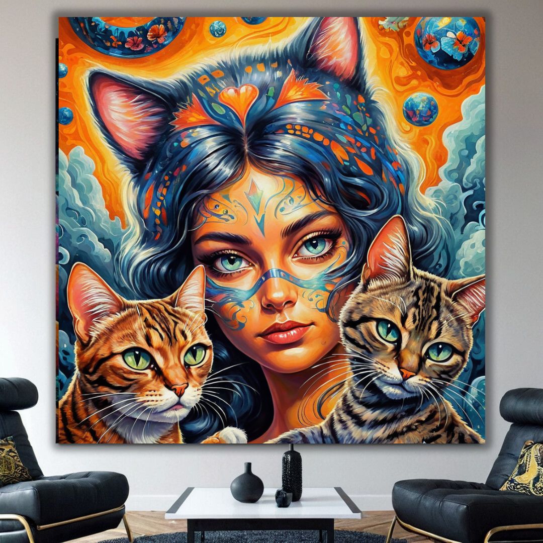 Cat Ladies Maya 11 Canvas Wall Art