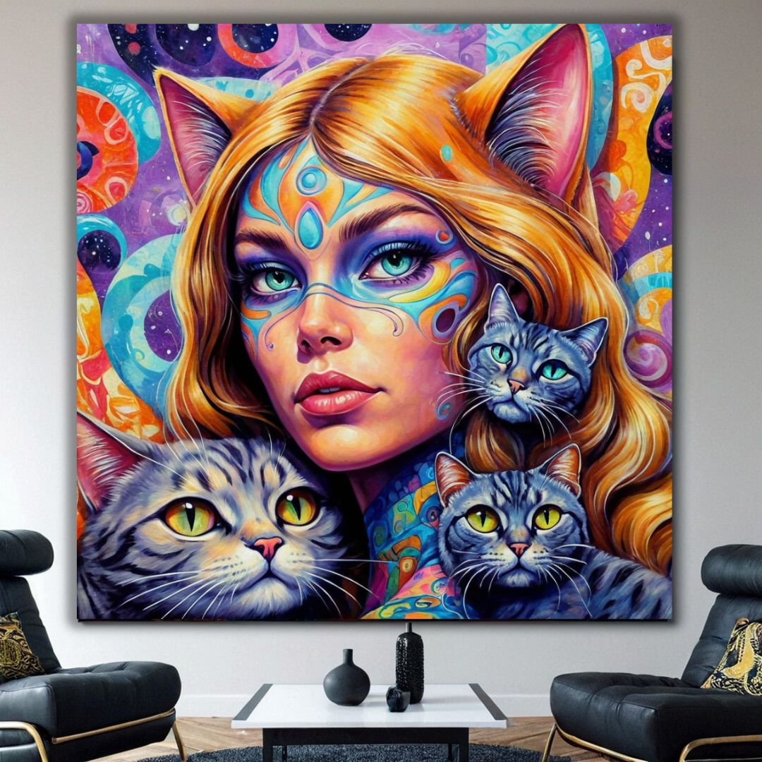 Cat Ladies Maya 12 Canvas Wall Art
