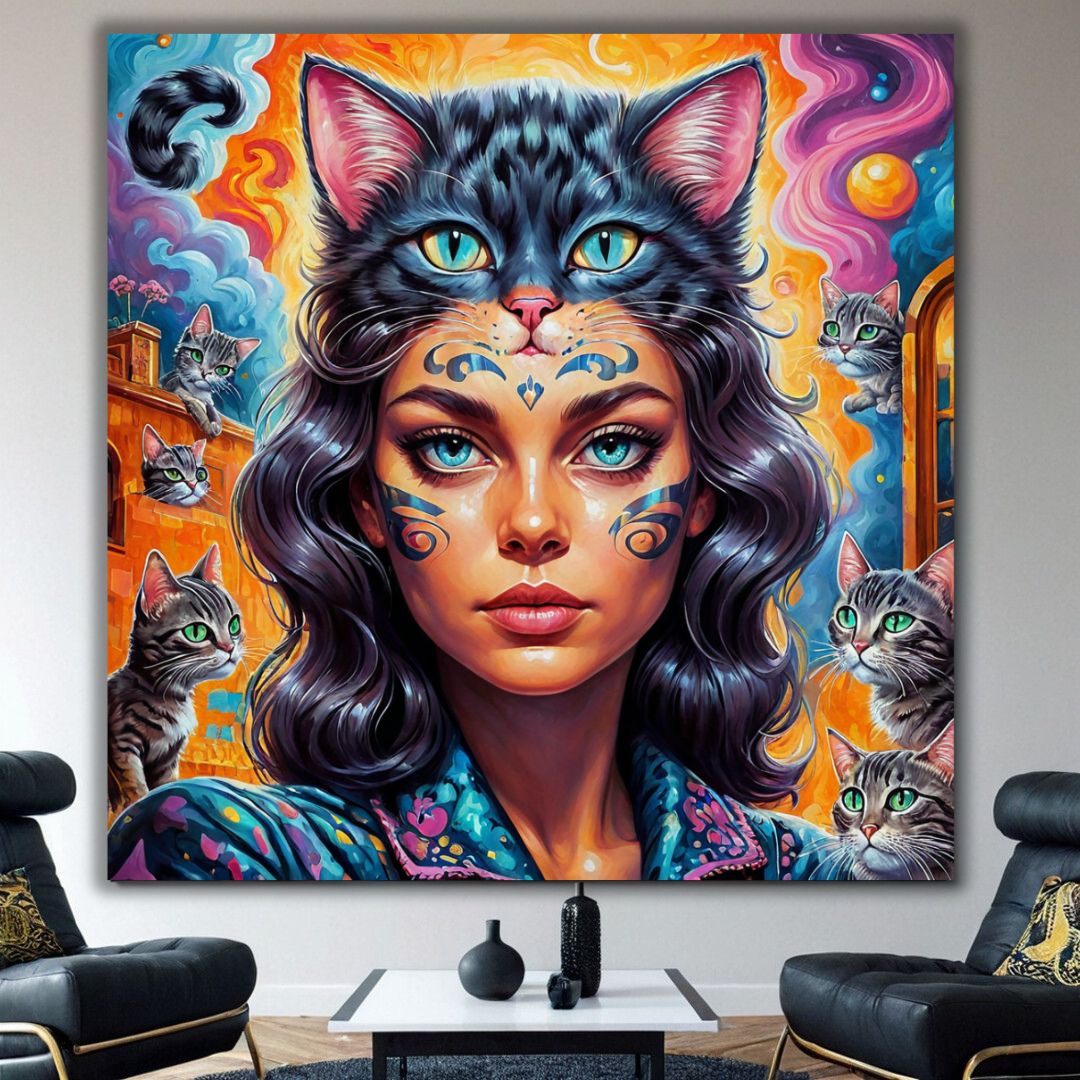 Cat Ladies Maya 4 Canvas Wall Art