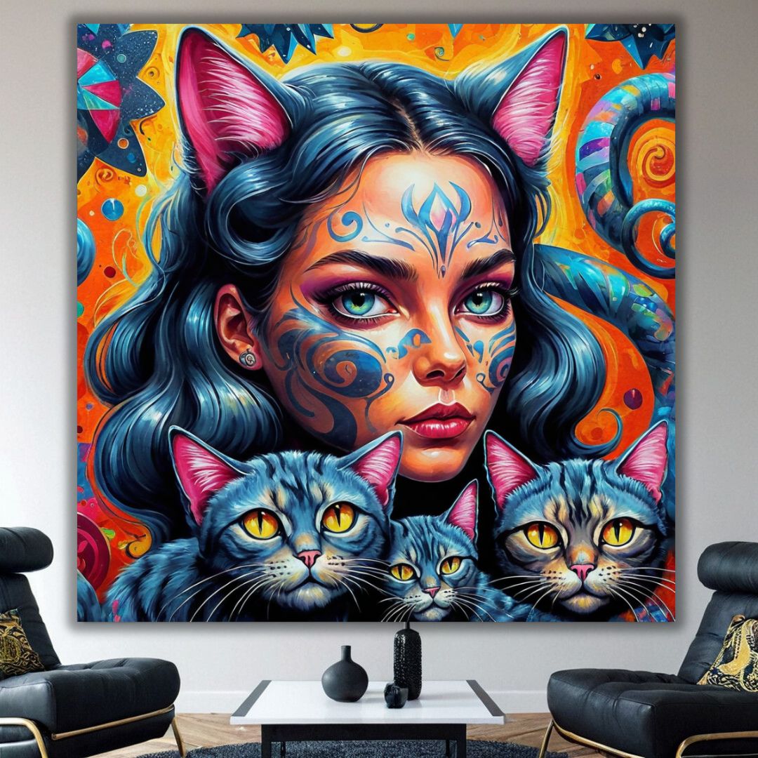 Cat Ladies Maya 8 Canvas Wall Art