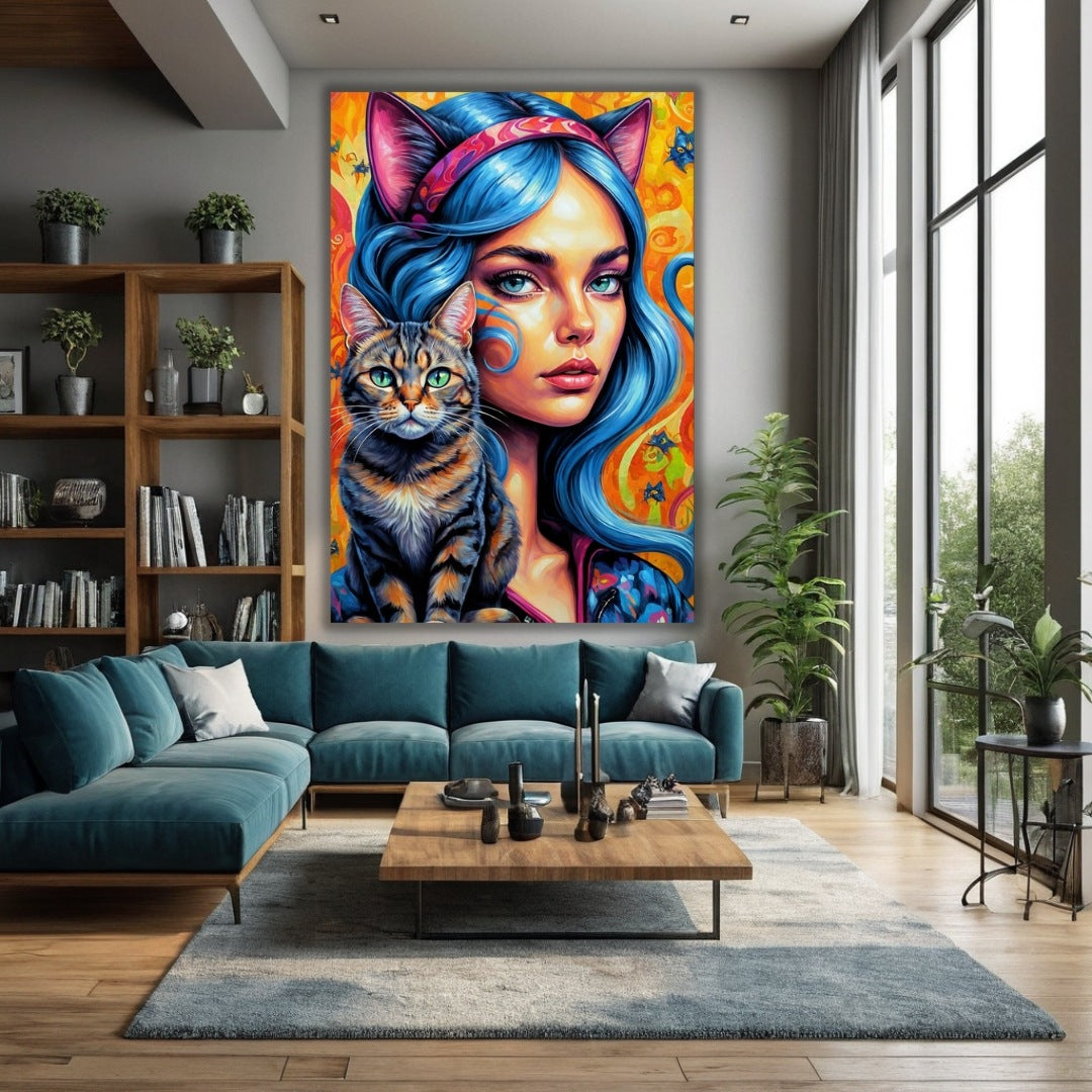 CAT LADIES MAYA VERTICAL 7 CANVAS WALL ART