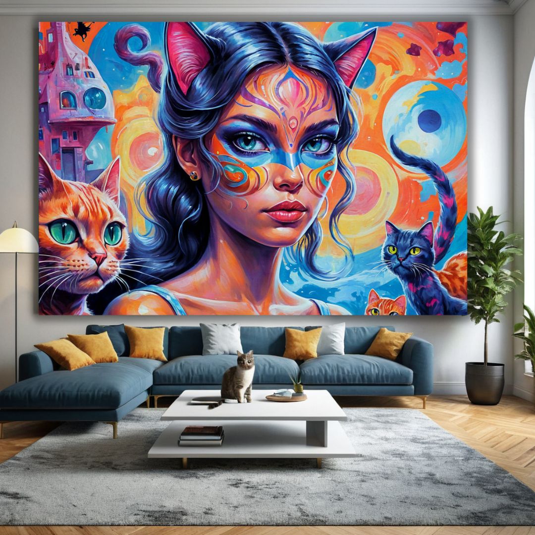 CAT LADIES MAYA HORIZONTAL 1 WALL ART