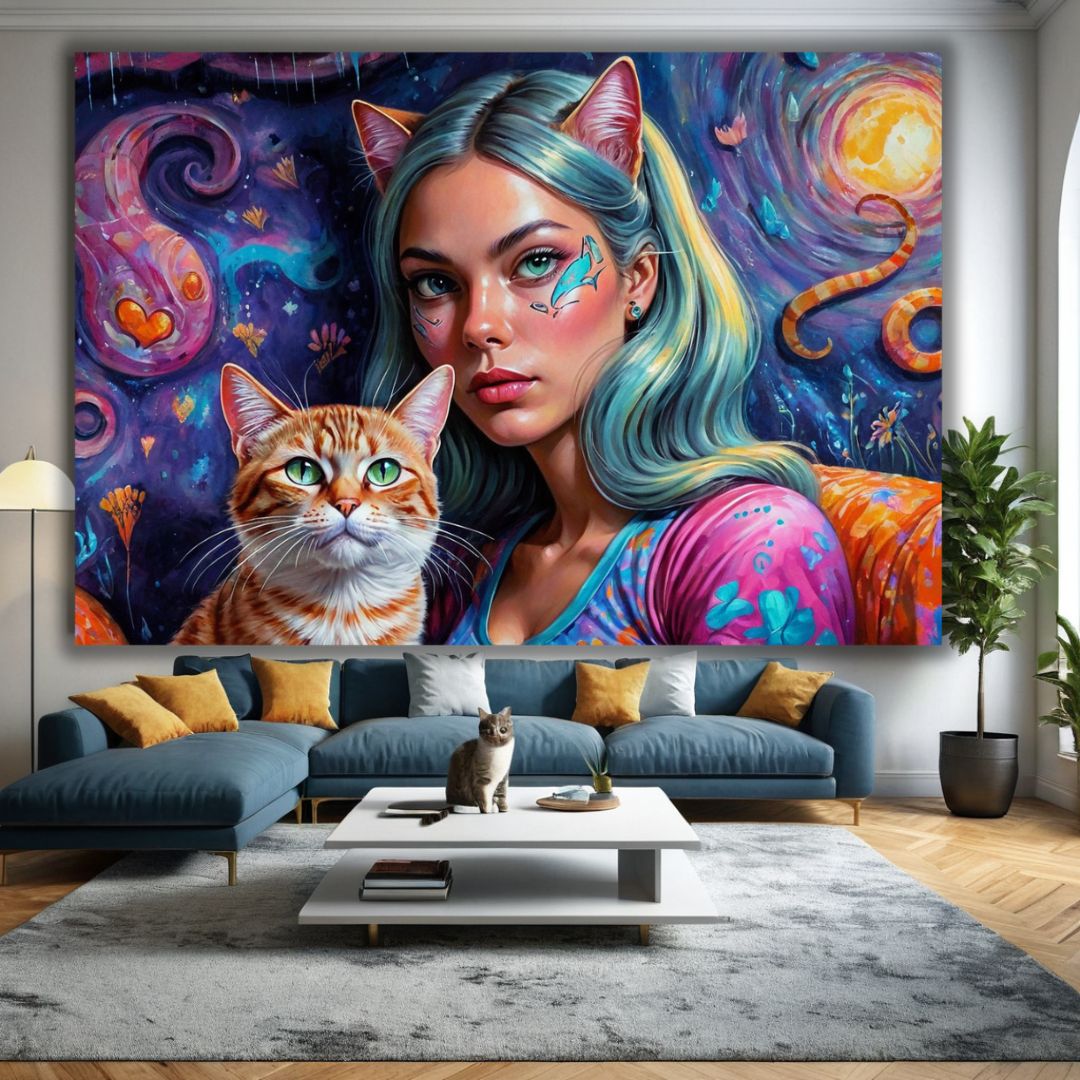 CAT LADIES MAYA HORIZONTAL 3 WALL ART