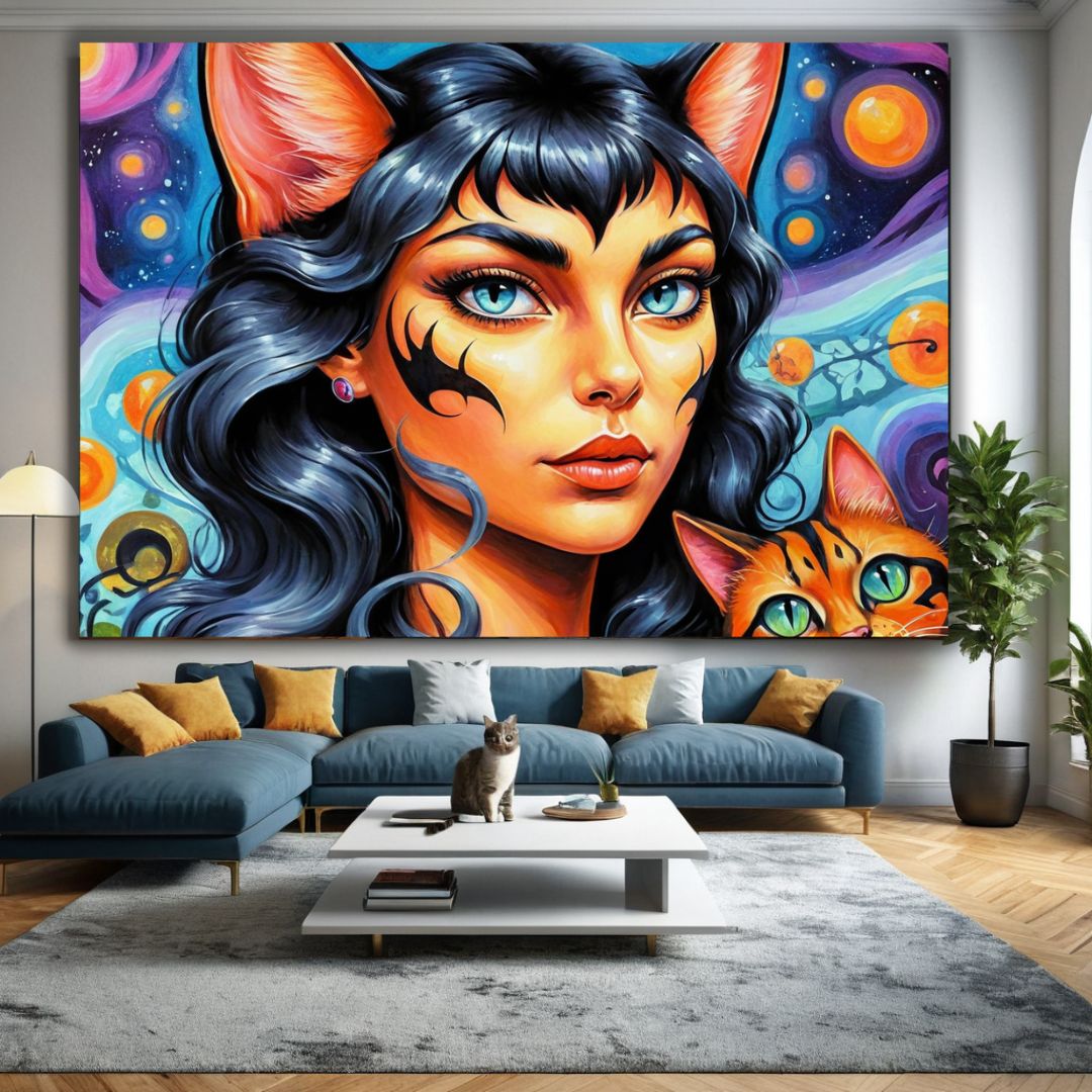 CAT LADIES MAYA HORIZONTAL 5 WALL ART