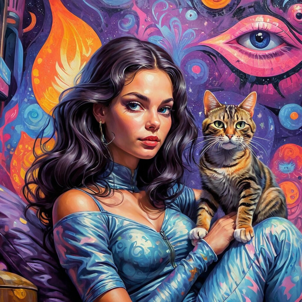 Cat Ladies Maya 1 Canvas Wall Art