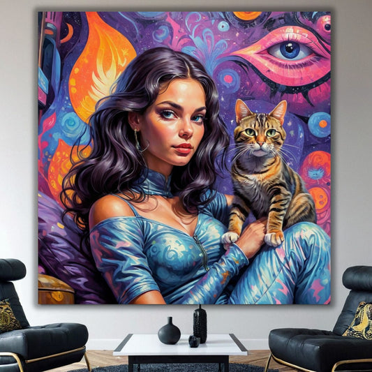 Cat Ladies Maya 1 Canvas Wall Art