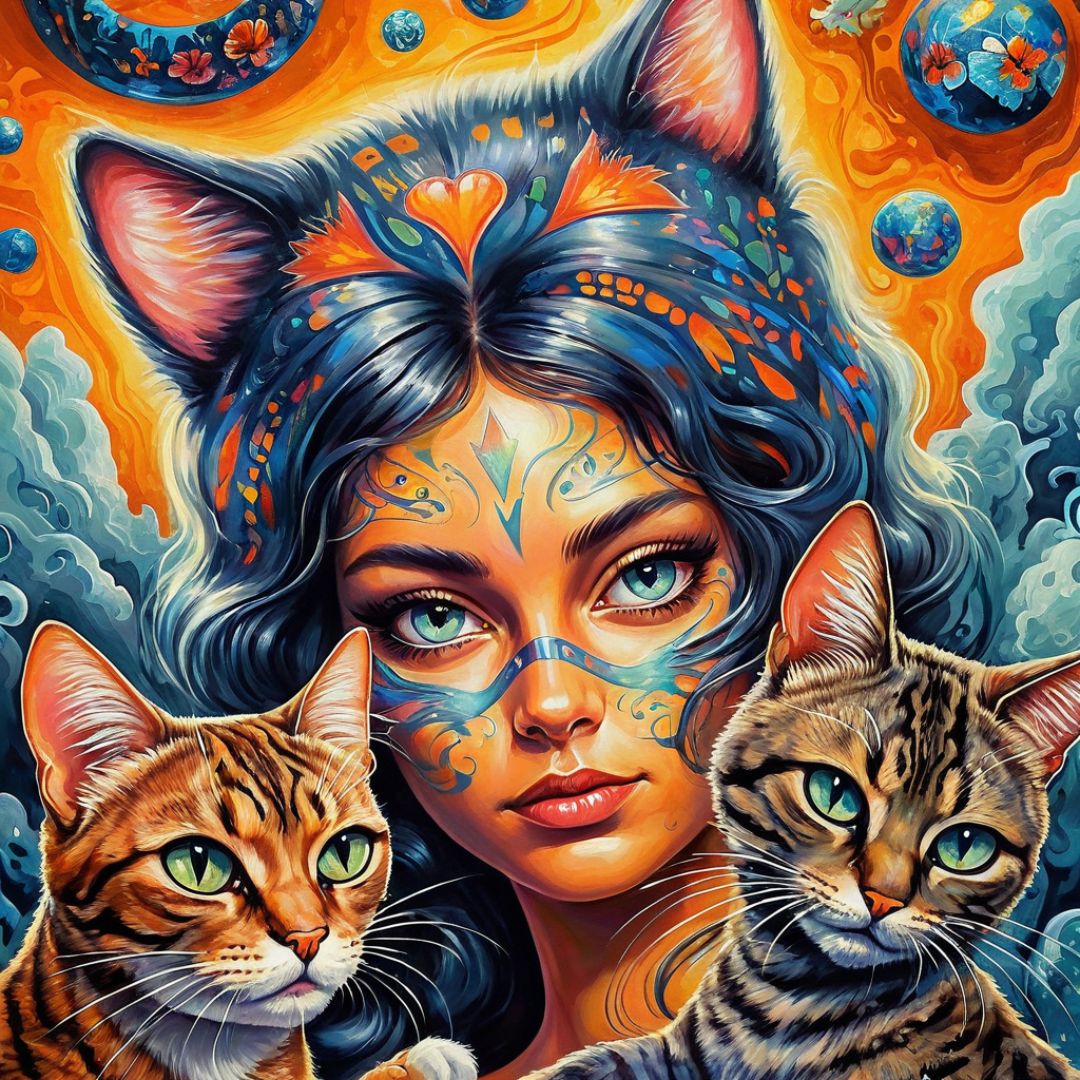 Cat Ladies Maya 11 Canvas Wall Art