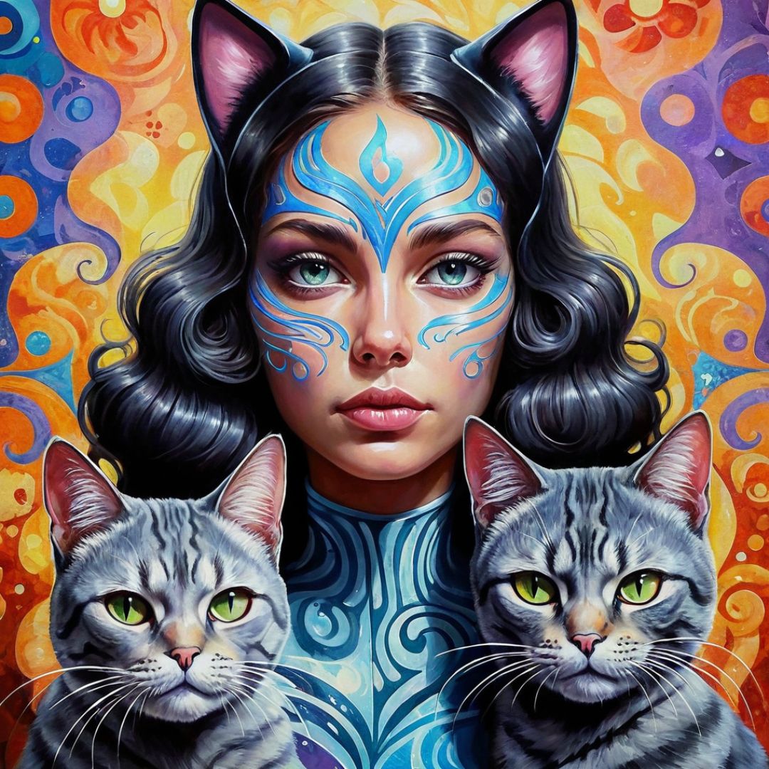 Cat Ladies Maya 13 Canvas Wall Art