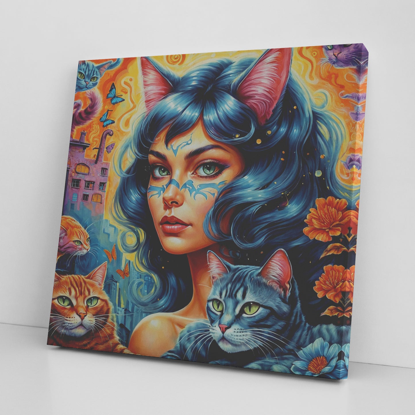 Cat Ladies Maya 10 Canvas Wall Art