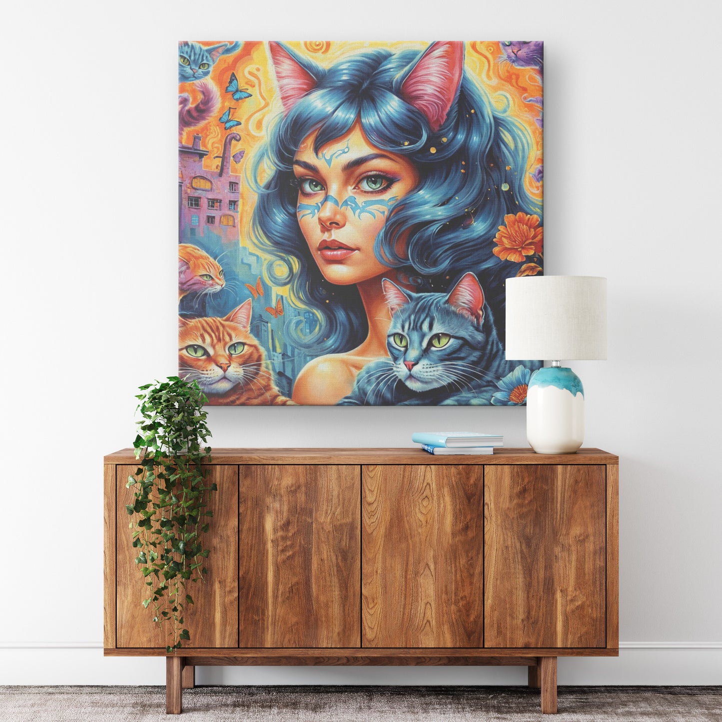 Cat Ladies Maya 10 Canvas Wall Art