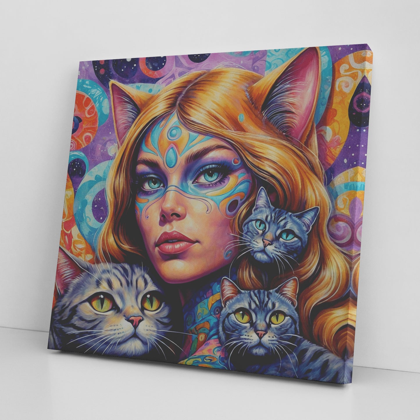Cat Ladies Maya 12 Canvas Print Wall Art