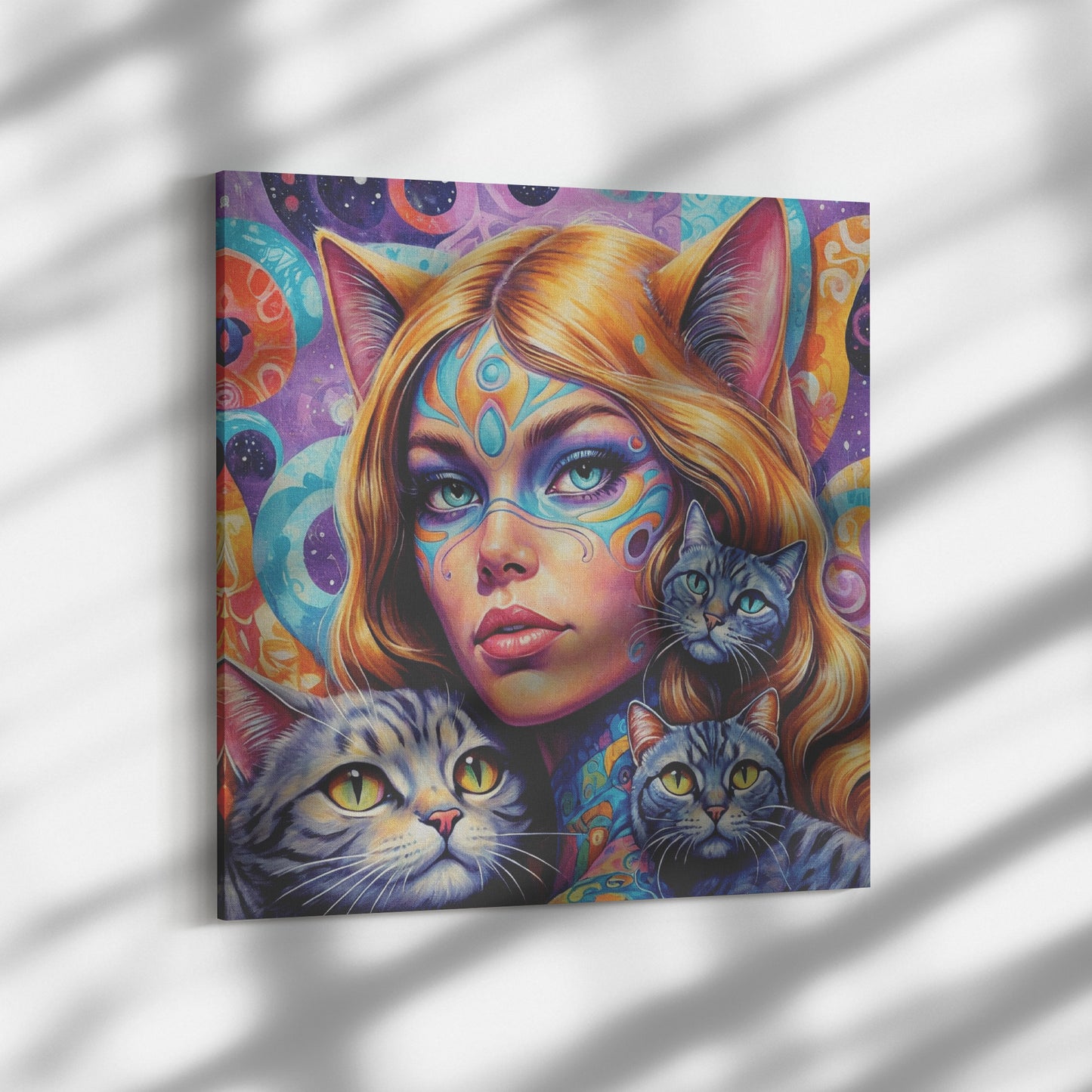 Cat Ladies Maya 12 Canvas Print Wall Art
