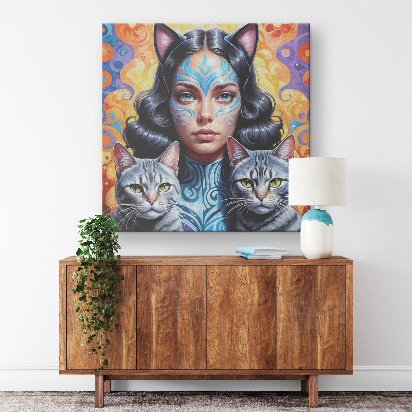 Cat Ladies Maya 13 Canvas Wall Art