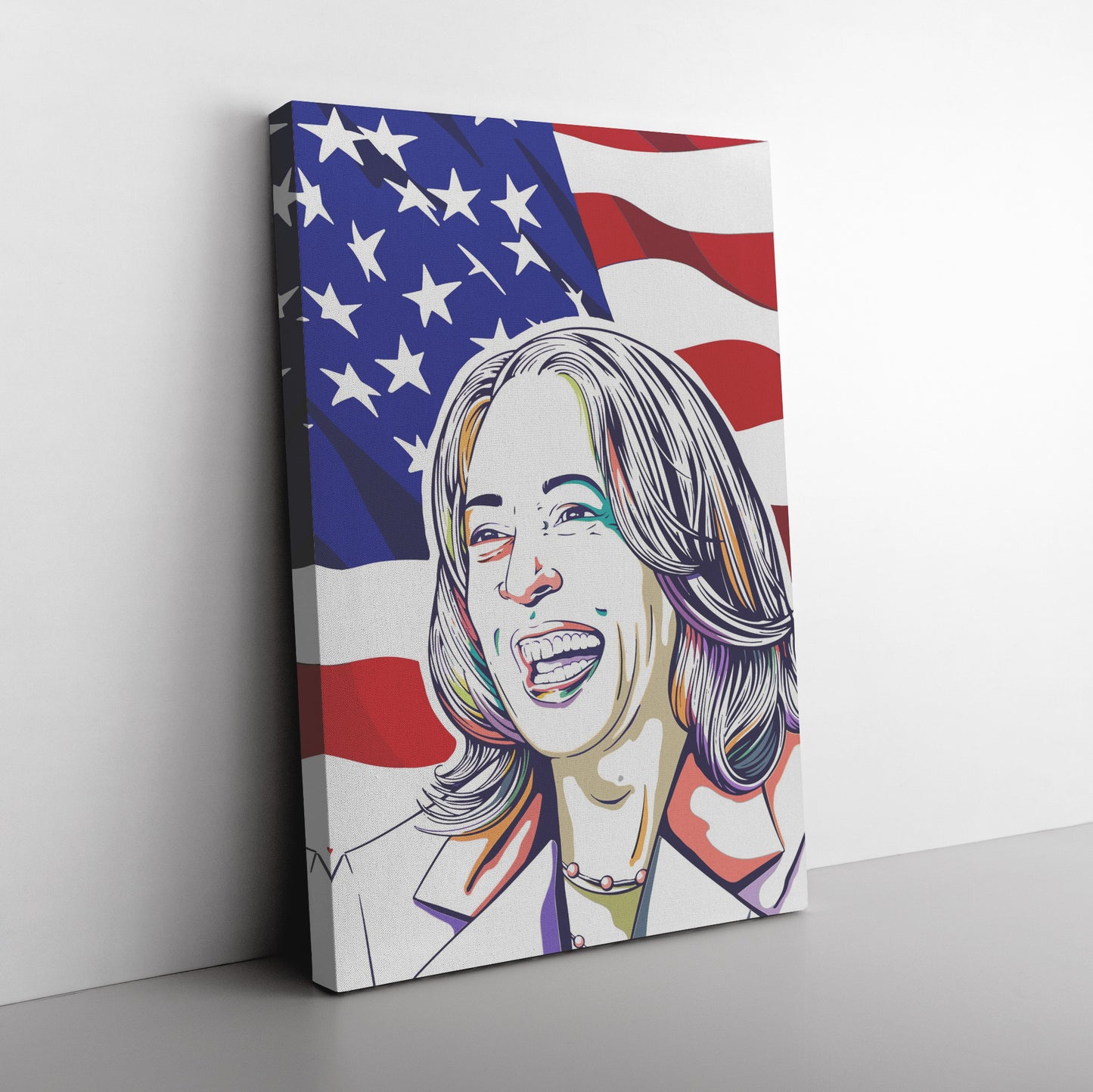 KAMALA HARRIS FREEDOM 2024 CAANVAS WALL ART