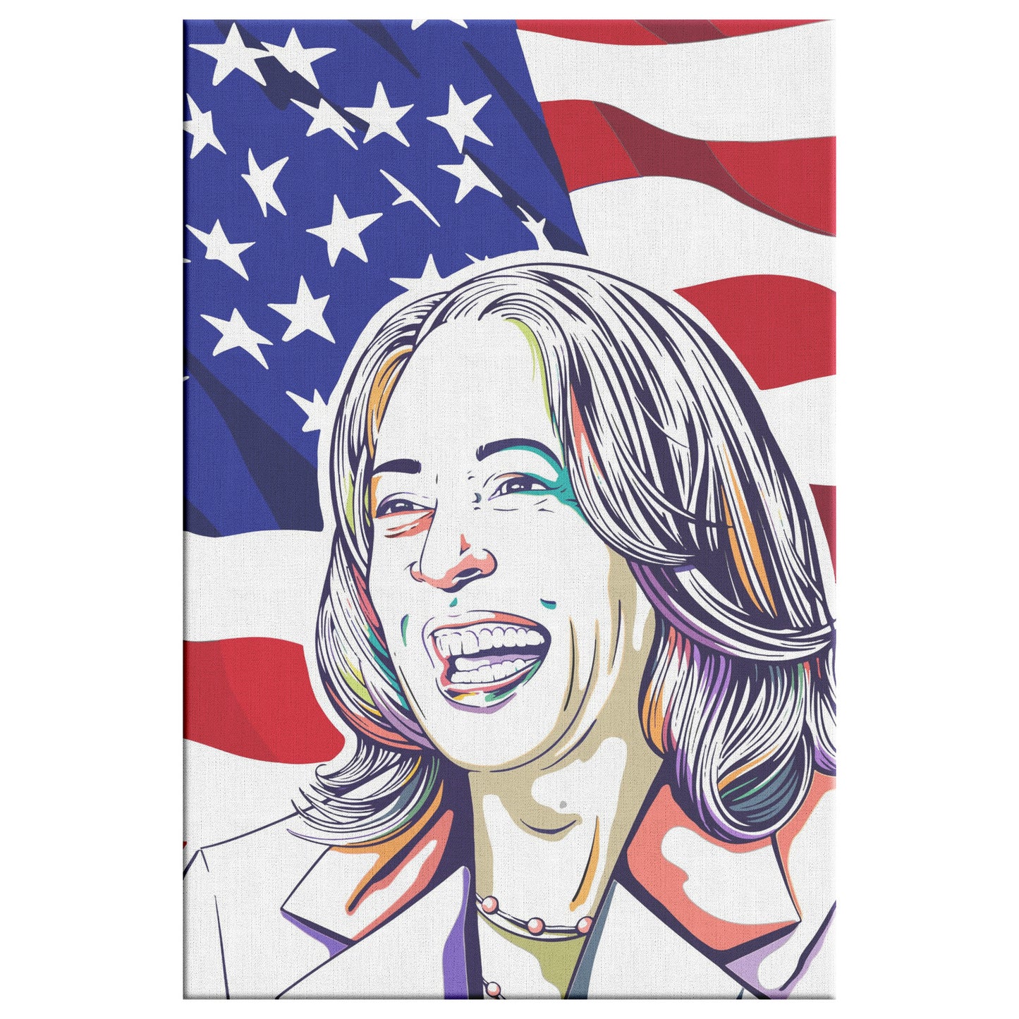 KAMALA HARRIS FREEDOM 2024 CAANVAS WALL ART