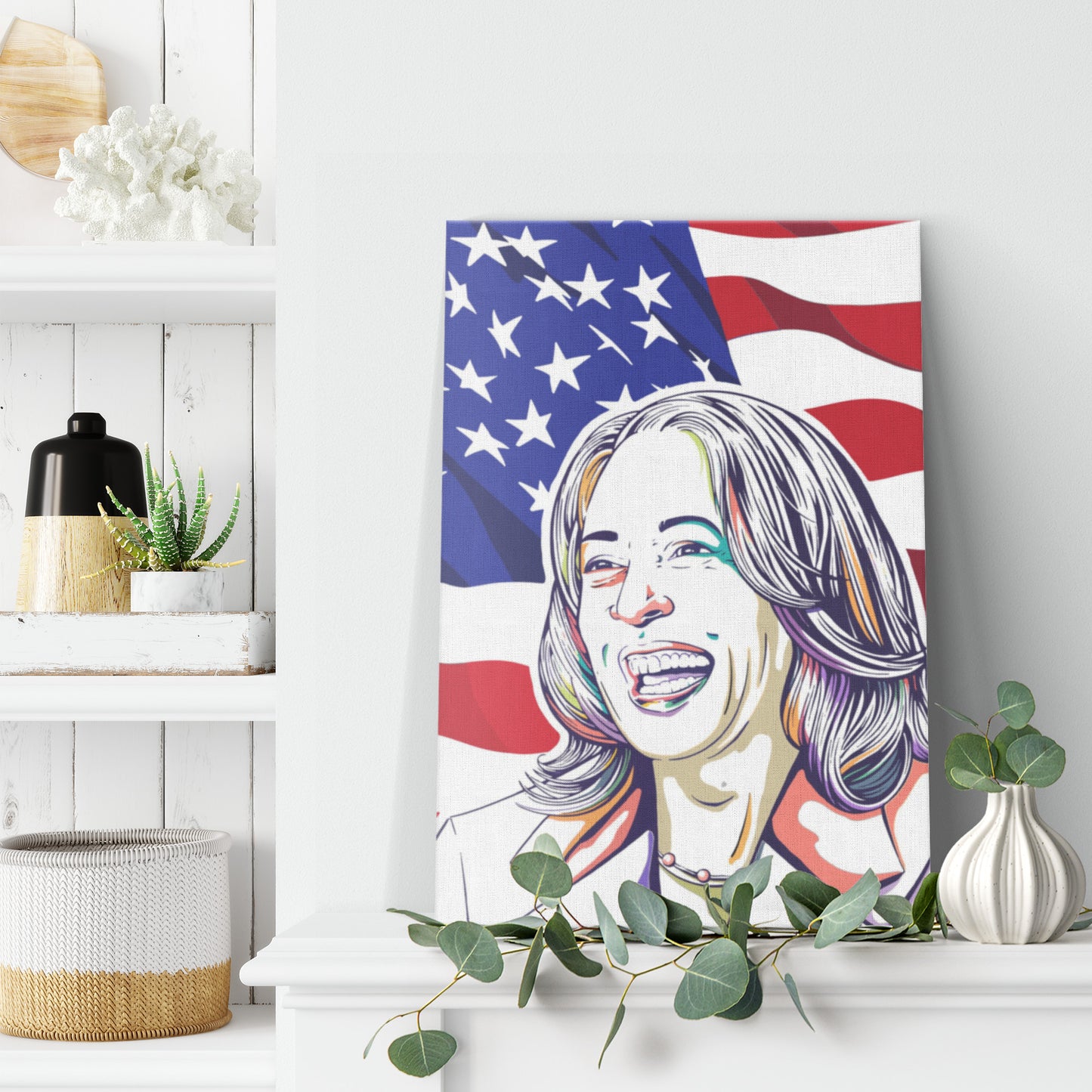 KAMALA HARRIS FREEDOM 2024 CAANVAS WALL ART