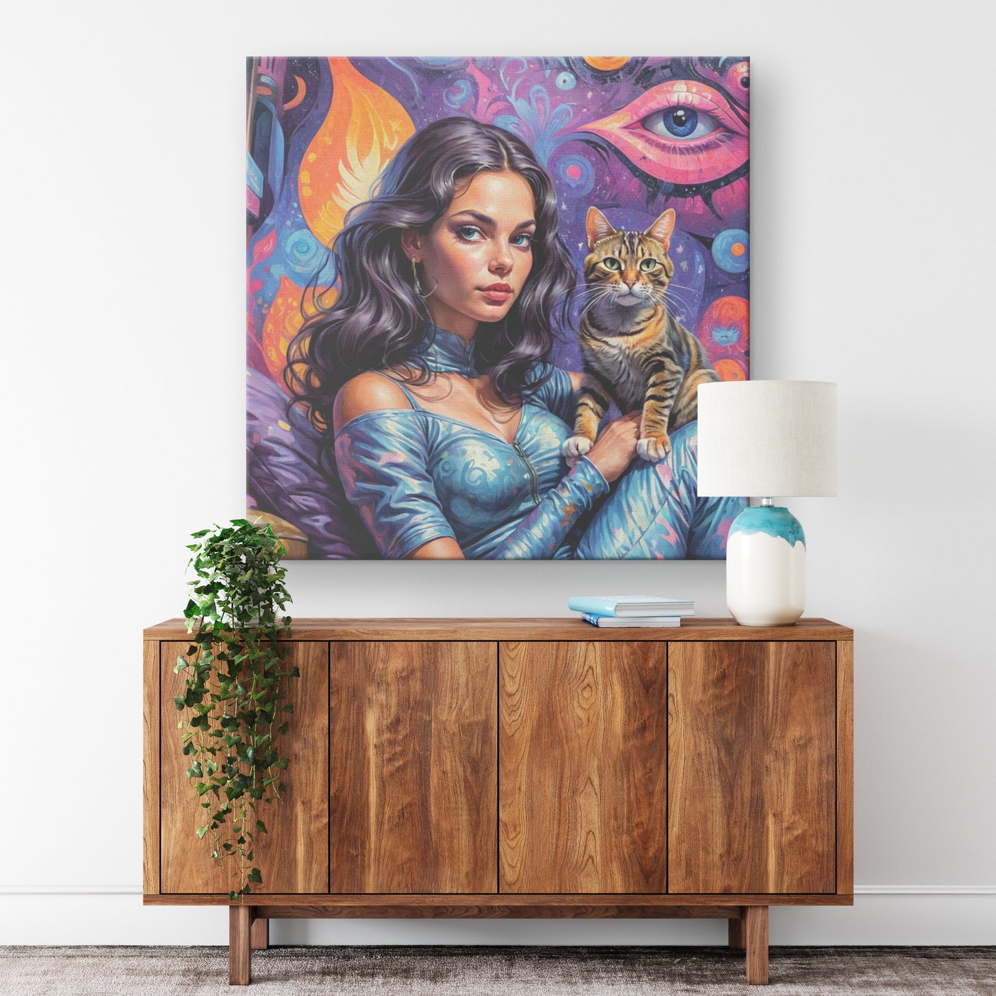 Cat Ladies Maya 1 Canvas Wall Art